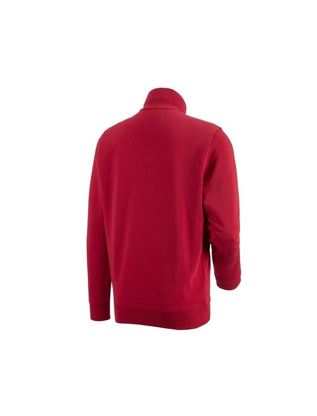 Menuisiers: e.s. Sweatshirt ZIP poly cotton + rouge 1