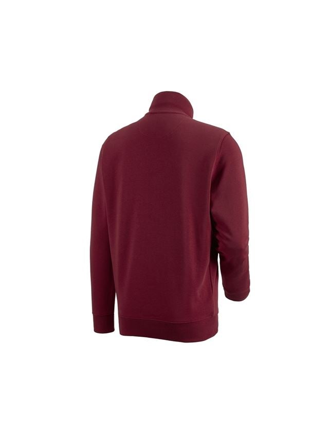 Installateur / Klempner: e.s. ZIP-Sweatshirt poly cotton + bordeaux 1