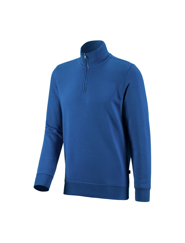 Onderwerpen: e.s. ZIP-Sweatshirt poly cotton + gentiaanblauw