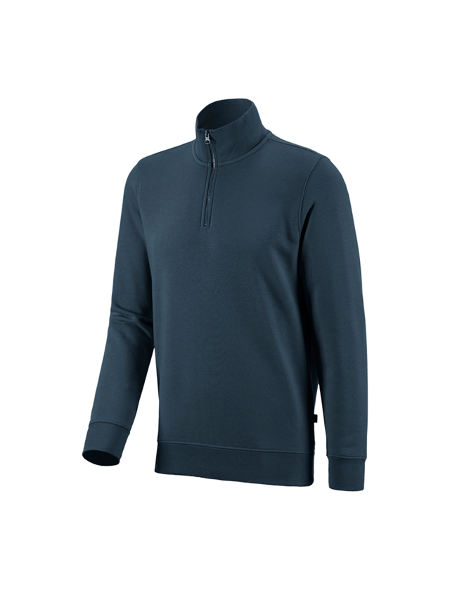 Bovenkleding: e.s. ZIP-Sweatshirt poly cotton + zeeblauw