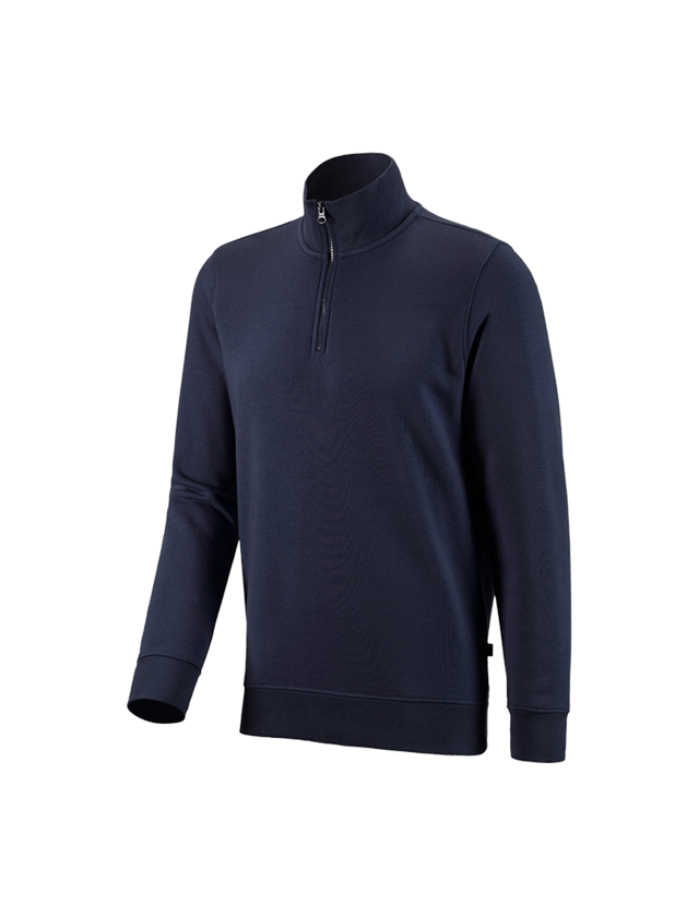 Shirts & Co.: e.s. ZIP-Sweatshirt poly cotton + dunkelblau