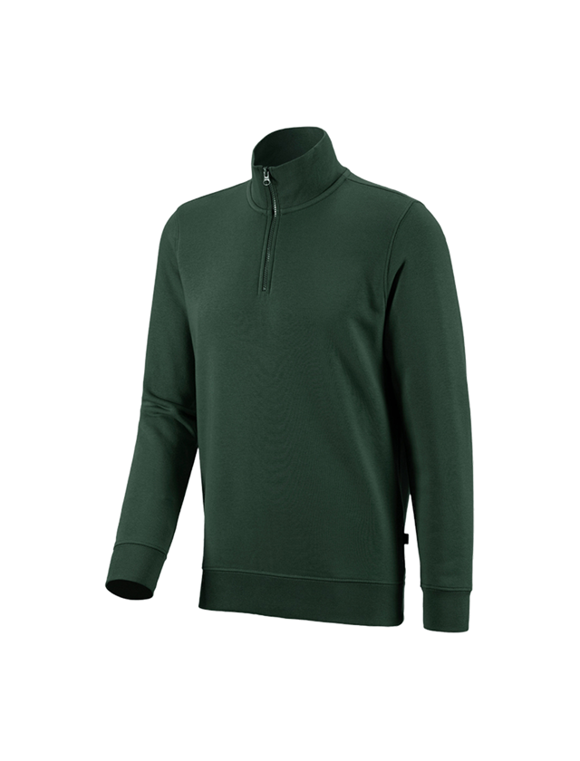 Tuin-/ Land-/ Bosbouw: e.s. ZIP-Sweatshirt poly cotton + groen