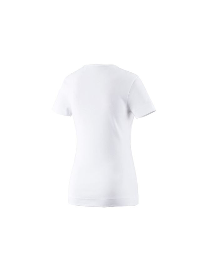 Themen: e.s. T-Shirt cotton V-Neck, Damen + weiß 1