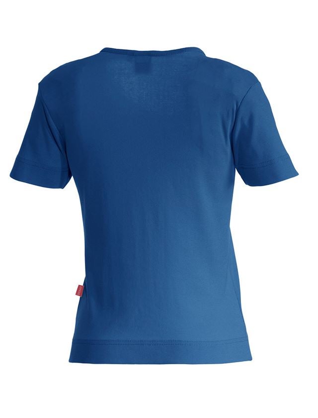 Hauts: e.s. T-shirt cotton V-Neck, femmes + bleu royal 1