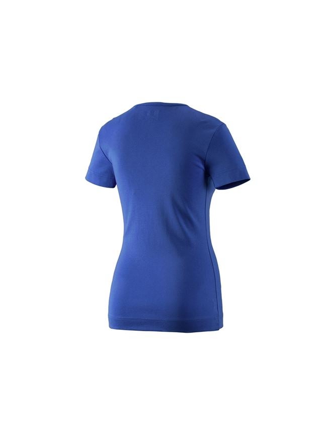 Loodgieter / Installateurs: e.s. T-Shirt cotton V-Neck, dames + korenblauw 1