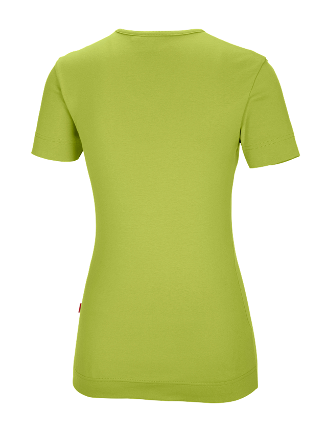 Hauts: e.s. T-shirt cotton V-Neck, femmes + vert mai 1