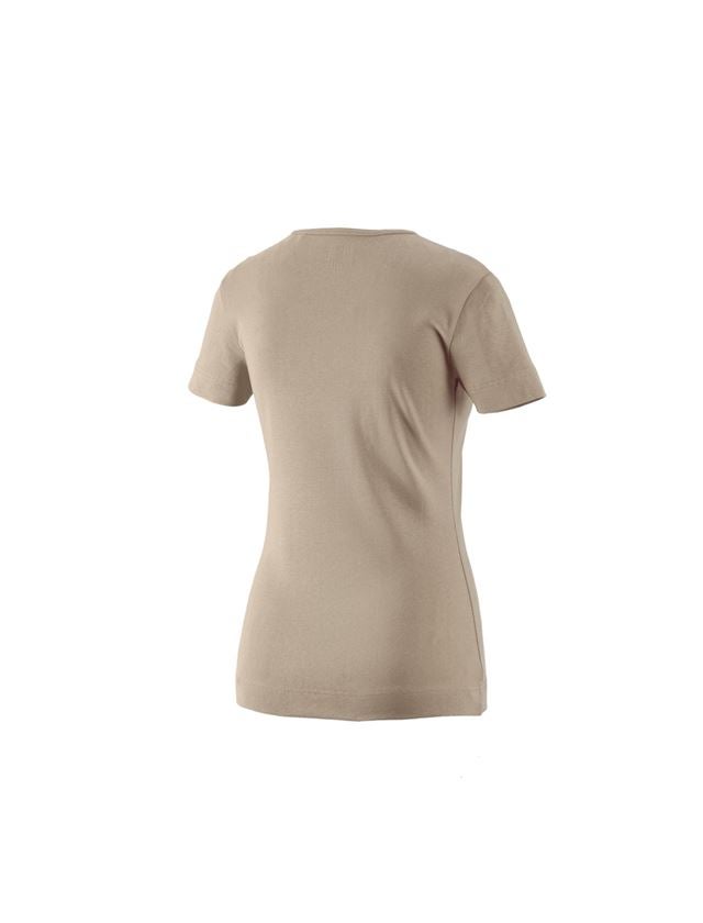 Tuin-/ Land-/ Bosbouw: e.s. T-Shirt cotton V-Neck, dames + leem 1