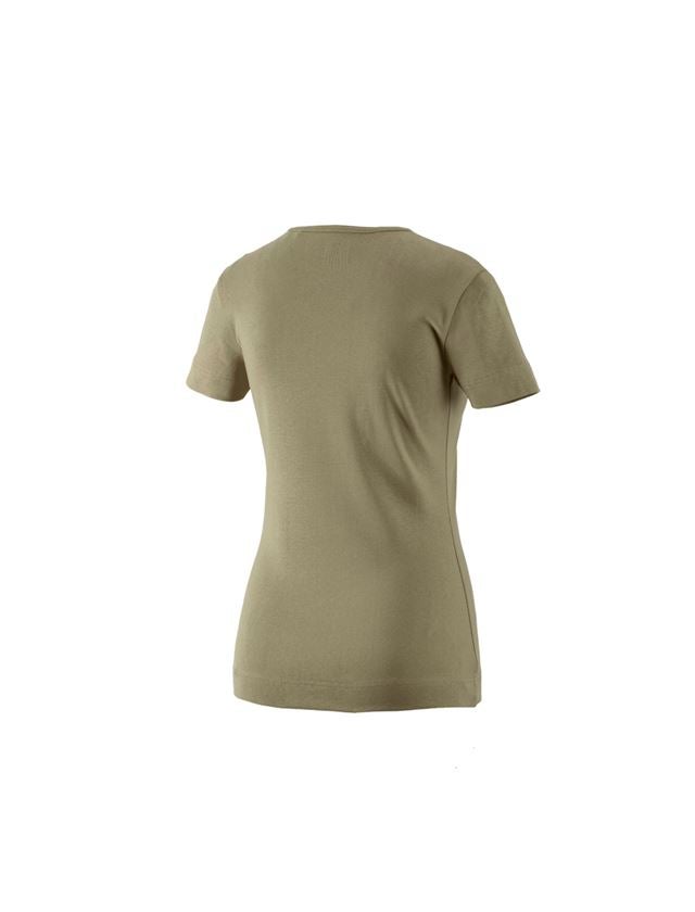 Bovenkleding: e.s. T-Shirt cotton V-Neck, dames + riet 1