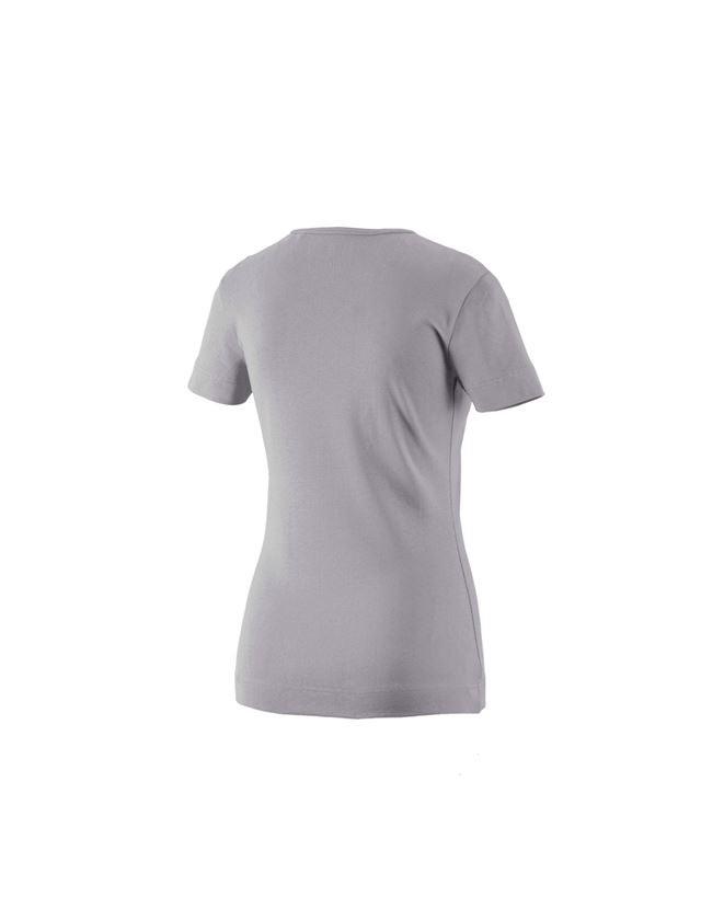 Hauts: e.s. T-shirt cotton V-Neck, femmes + platine 1
