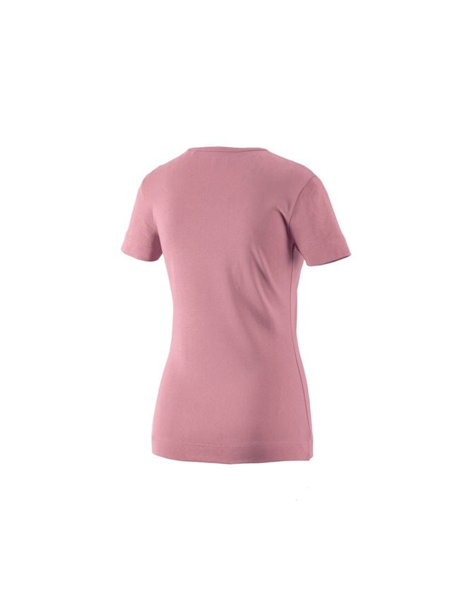 Hauts: e.s. T-shirt cotton V-Neck, femmes + vieux rose 1