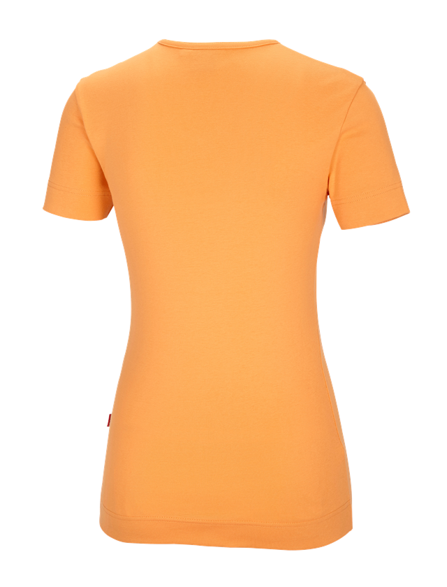 Hauts: e.s. T-shirt cotton V-Neck, femmes + orange clair 1