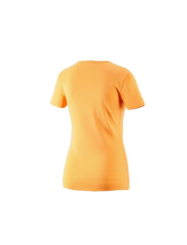 Tuin-/ Land-/ Bosbouw: e.s. T-Shirt cotton V-Neck, dames + licht oranje 1