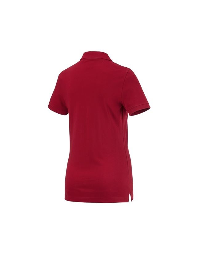 Bovenkleding: e.s. Polo-Shirt cotton, dames + rood 1