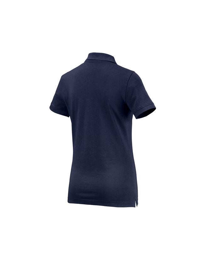 Bovenkleding: e.s. Polo-Shirt cotton, dames + donkerblauw 1