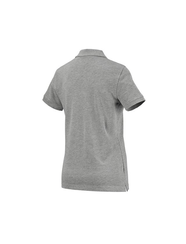 Bovenkleding: e.s. Polo-Shirt cotton, dames + grijs mêlee 1