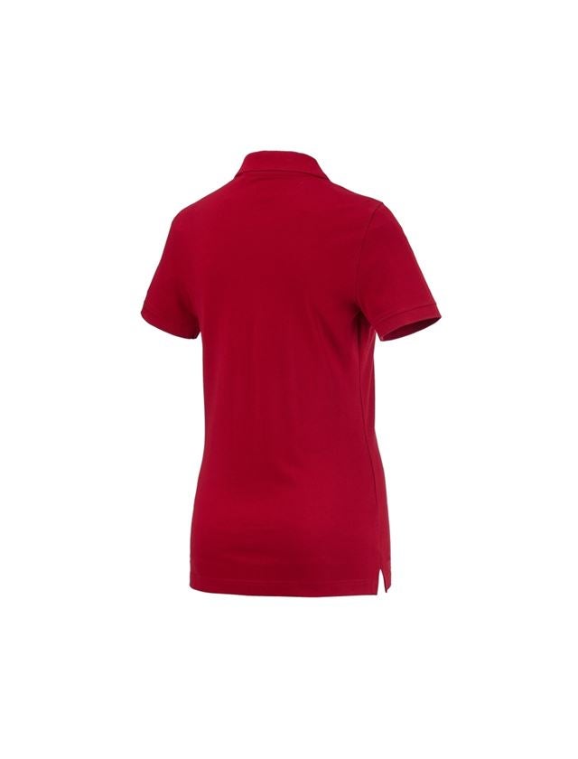 Bovenkleding: e.s. Polo-Shirt cotton, dames + vuurrood 1