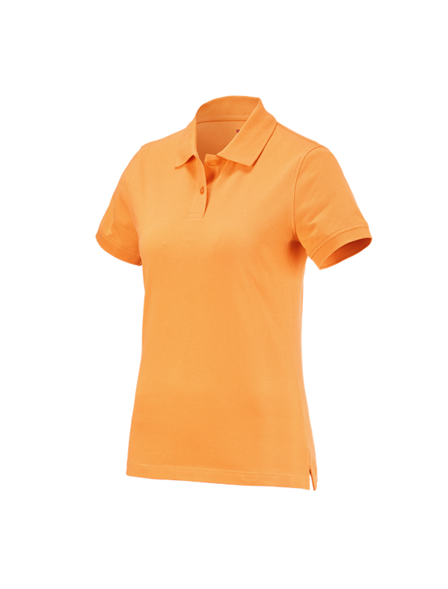 Bovenkleding: e.s. Polo-Shirt cotton, dames + licht oranje