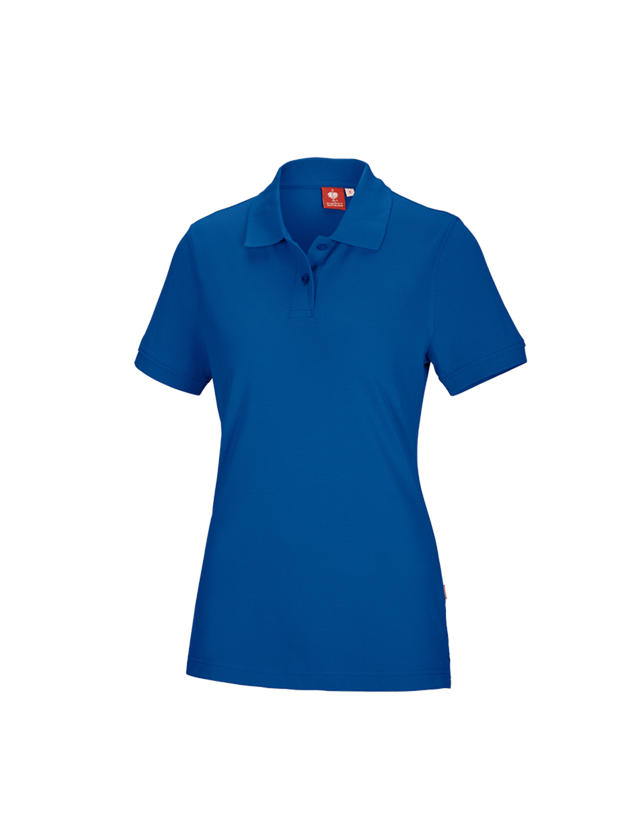 Shirts & Co.: e.s. Polo-Shirt cotton, Damen + enzianblau