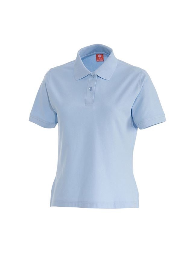 Shirts & Co.: e.s. Polo-Shirt cotton, Damen + hellblau