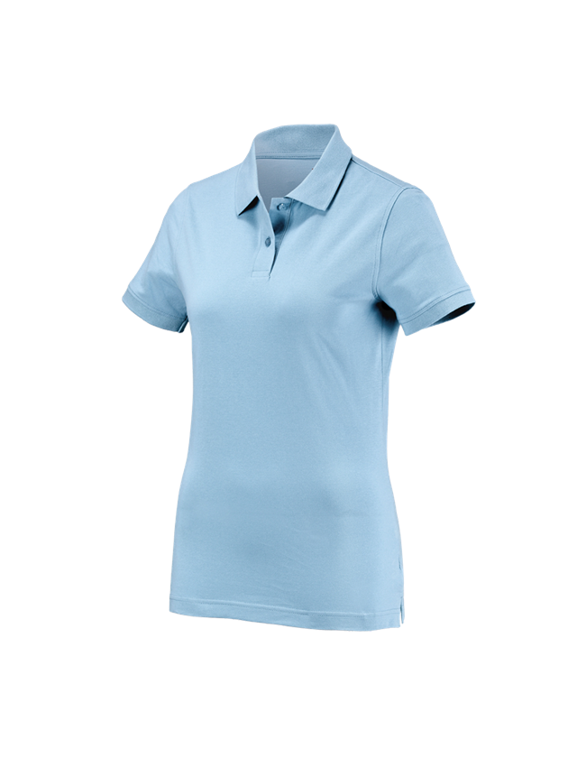 Themen: e.s. Polo-Shirt cotton, Damen + hellblau