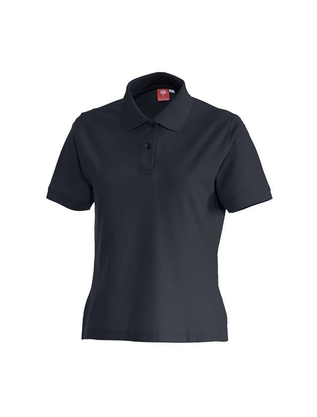 Shirts & Co.: e.s. Polo-Shirt cotton, Damen + dunkelblau