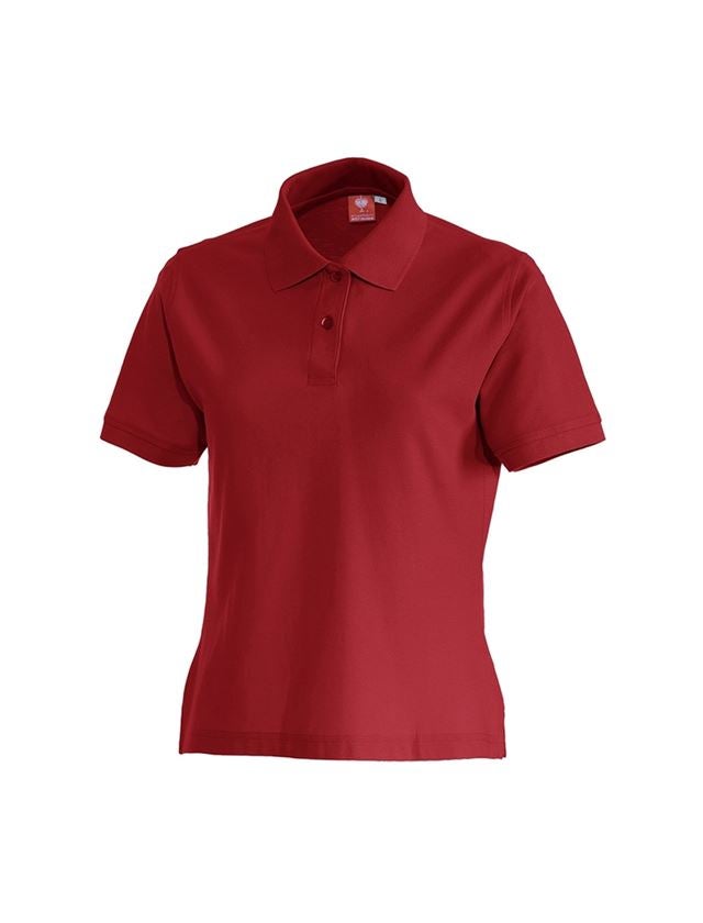 Shirts & Co.: e.s. Polo-Shirt cotton, Damen + rot