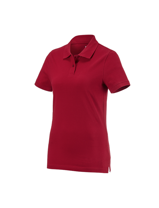 Bovenkleding: e.s. Polo-Shirt cotton, dames + rood
