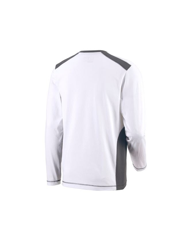 Shirts & Co.: Longsleeve cotton e.s.active + weiß/anthrazit 3