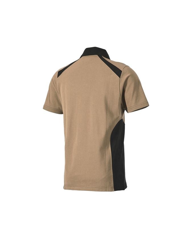 Bovenkleding: Polo-Shirt cotton e.s.active + kaki/zwart 2