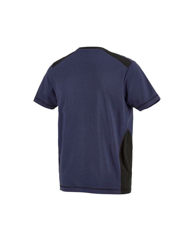 Tuin-/ Land-/ Bosbouw: T-Shirt cotton e.s.active + donkerblauw/zwart 2