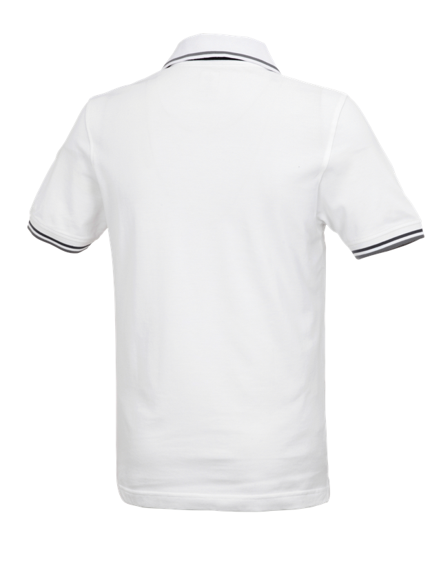 Onderwerpen: e.s. Polo-Shirt cotton Deluxe Colour + wit/antraciet 2