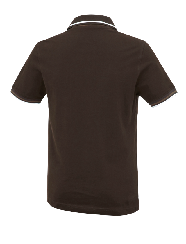 Shirts & Co.: e.s. Polo-Shirt cotton Deluxe Colour + kastanie/haselnuss 3