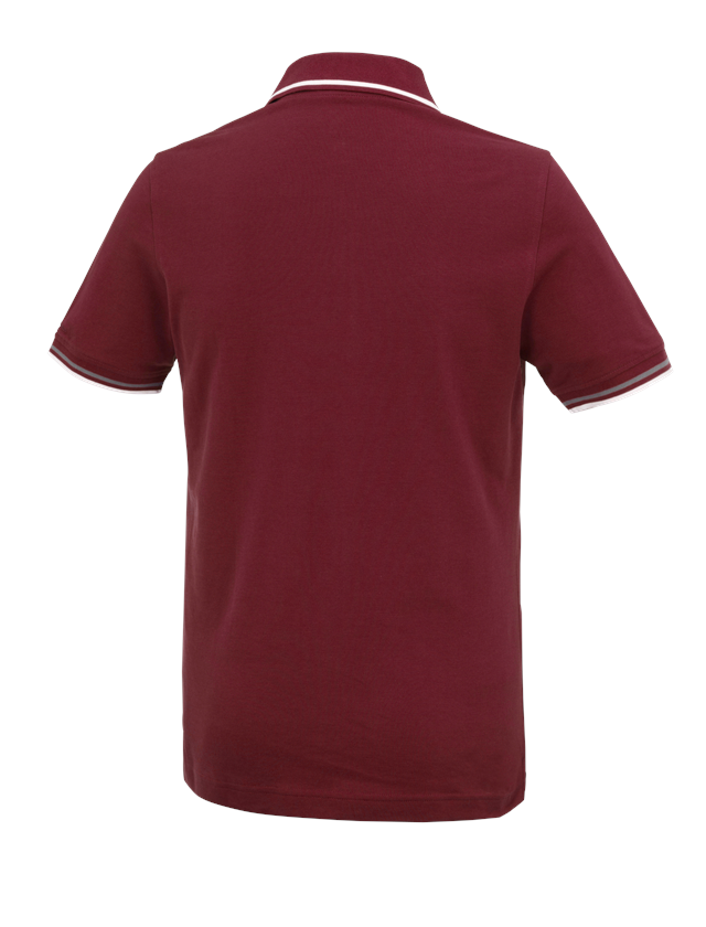 Themen: e.s. Polo-Shirt cotton Deluxe Colour + bordeaux/aluminium 1