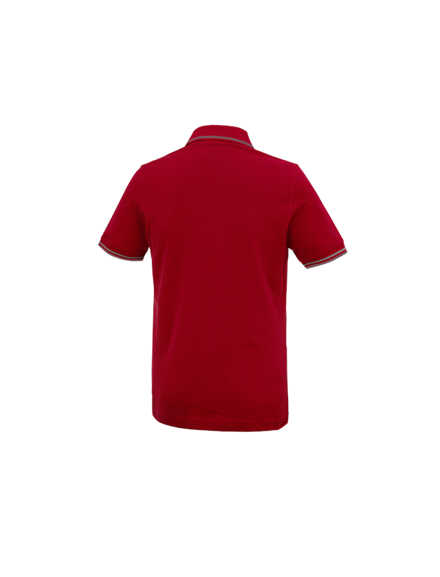 Themen: e.s. Polo-Shirt cotton Deluxe Colour + feuerrot/aluminium 1