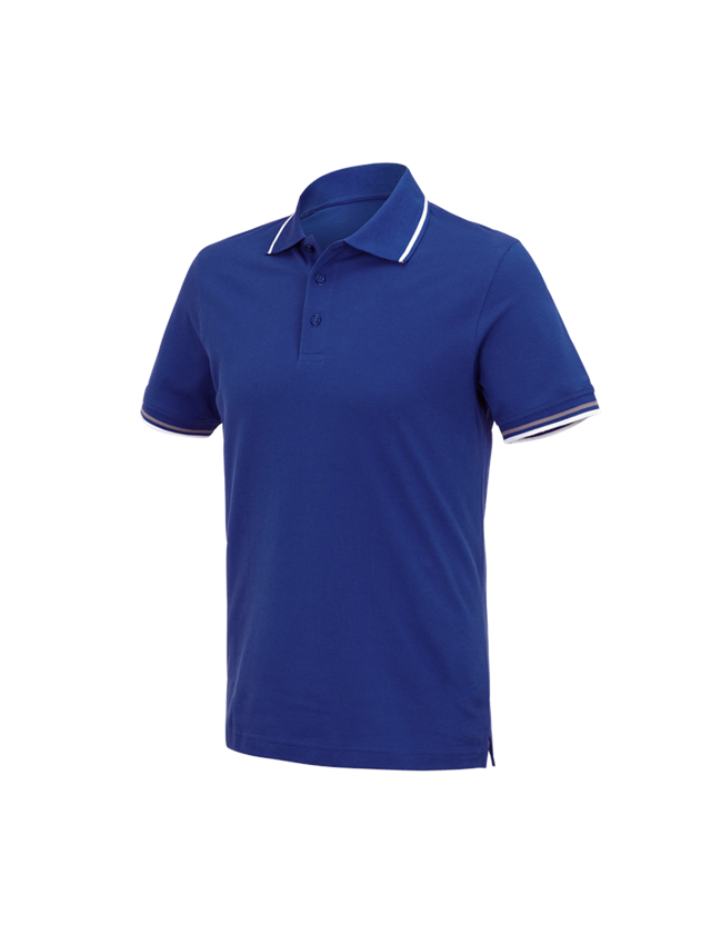 Onderwerpen: e.s. Polo-Shirt cotton Deluxe Colour + korenblauw/aluminium