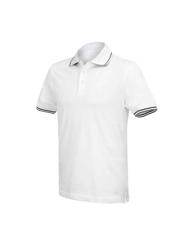 Onderwerpen: e.s. Polo-Shirt cotton Deluxe Colour + wit/antraciet 1
