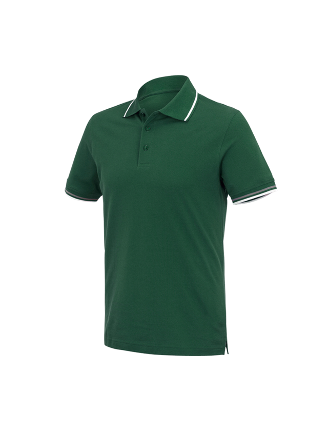 Bovenkleding: e.s. Polo-Shirt cotton Deluxe Colour + groen/aluminium