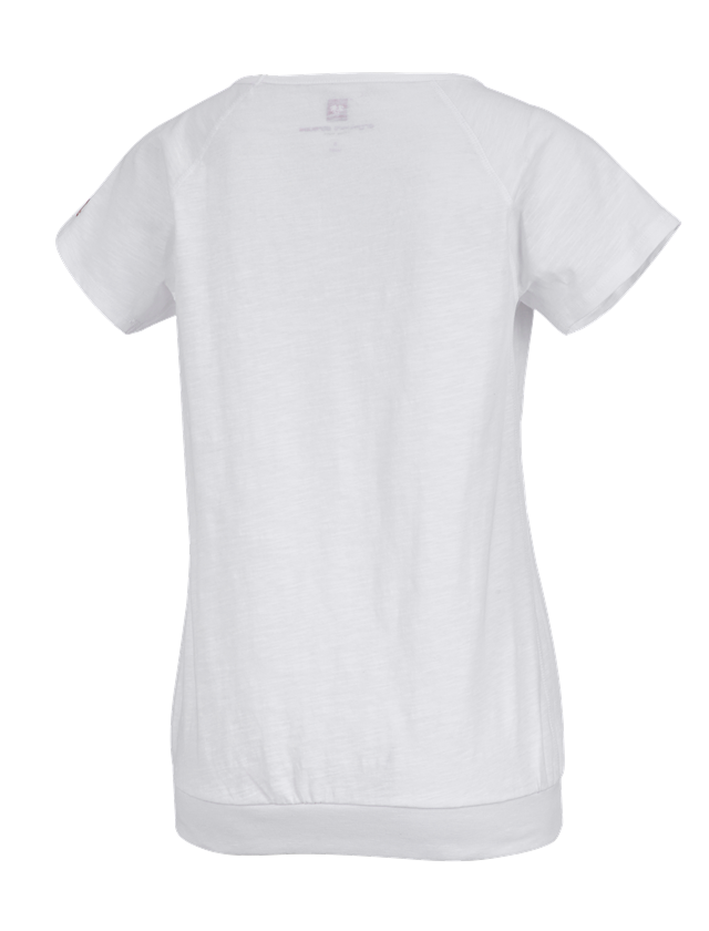 Thèmes: e.s. T-shirt cotton slub, femmes + blanc 1