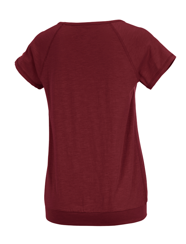 Hauts: e.s. T-shirt cotton slub, femmes + rubis 1