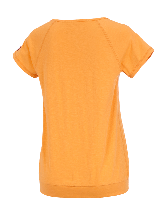 Onderwerpen: e.s. T-Shirt cotton slub, dames + licht oranje 1