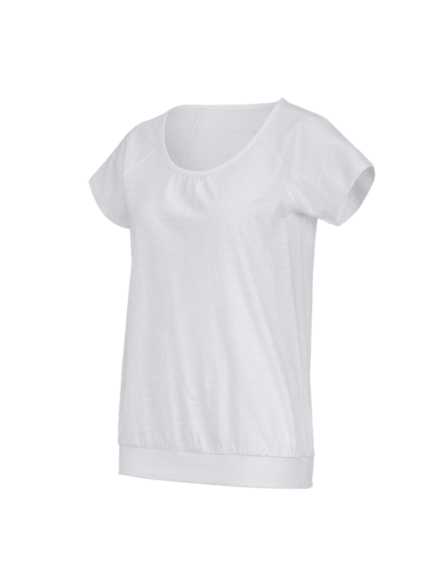 Thèmes: e.s. T-shirt cotton slub, femmes + blanc