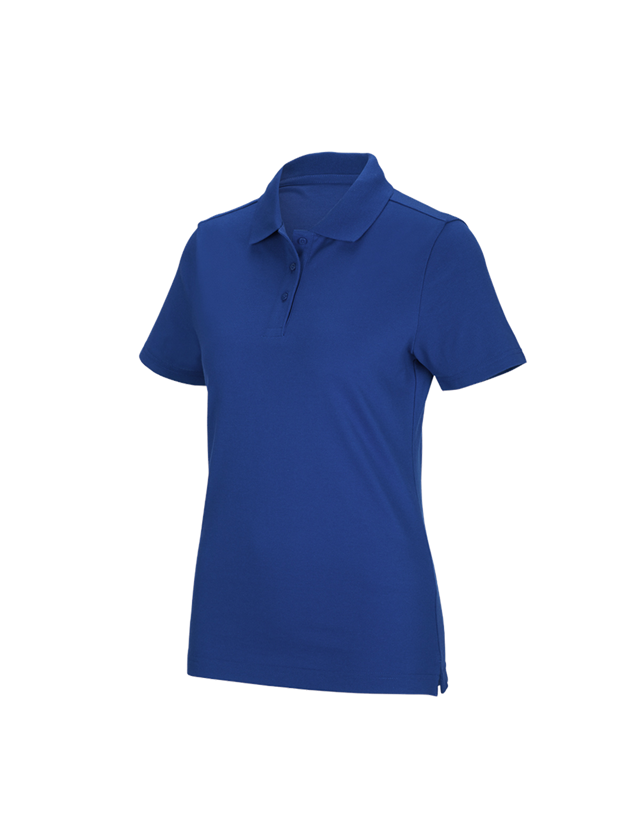 Shirts & Co.: e.s. Funktions Polo-Shirt poly cotton, Damen + kornblau 2