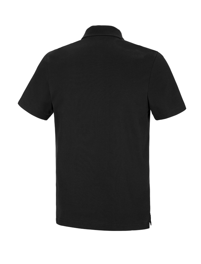 Shirts & Co.: e.s. Funktions Polo-Shirt poly cotton + schwarz 1