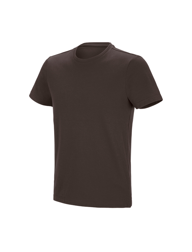 Bovenkleding: e.s. Functioneel T-shirt poly cotton + kastanje