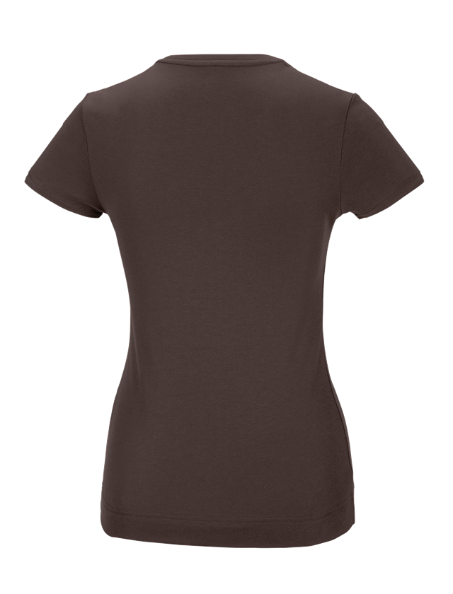 Thèmes: e.s. T-shirt fonctionnel poly cotton, femmes + marron 1