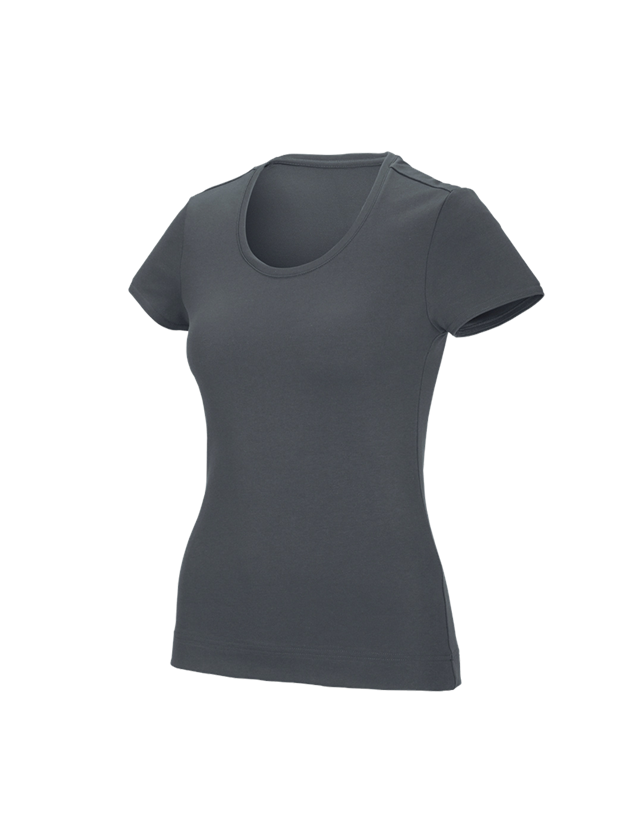 Hauts: e.s. T-shirt fonctionnel poly cotton, femmes + anthracite