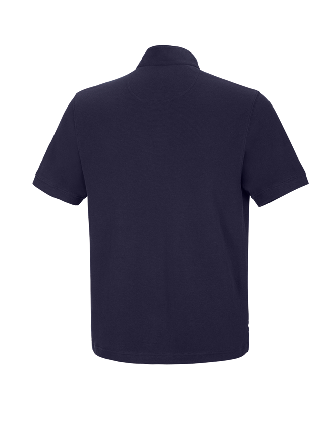 Bovenkleding: e.s. Poloshirt cotton Mandarin + donkerblauw 1