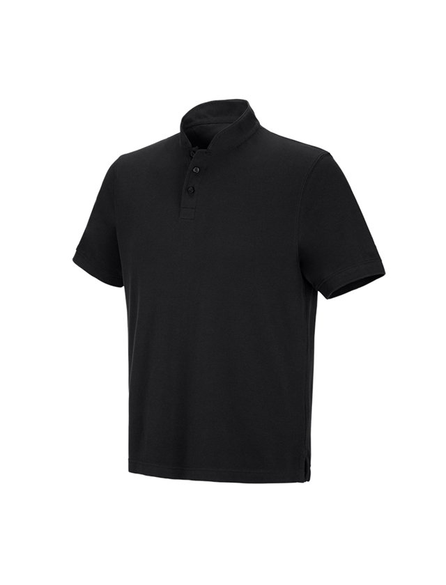 Schreiner / Tischler: e.s. Polo-Shirt cotton Mandarin + schwarz