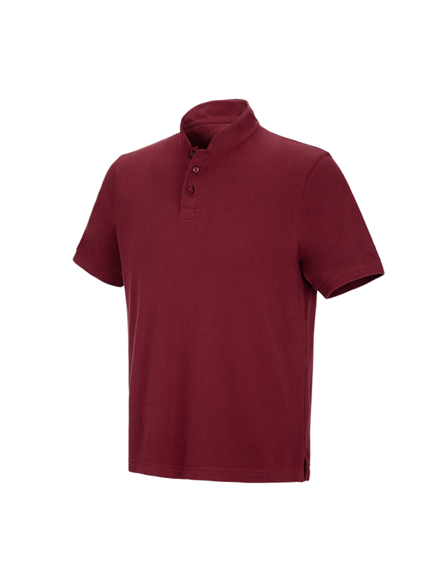 Themen: e.s. Polo-Shirt cotton Mandarin + rubin