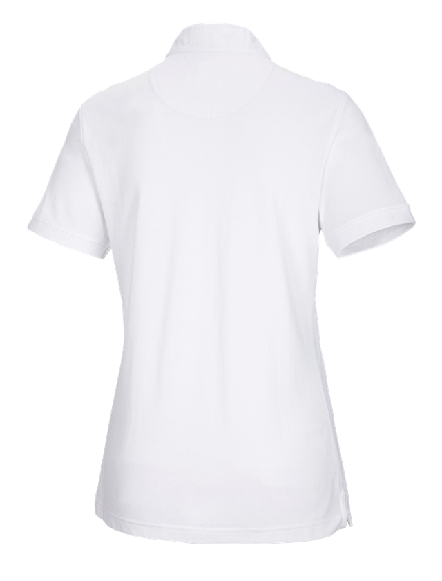 Shirts & Co.: e.s. Polo-Shirt cotton Mandarin, Damen + weiß 1